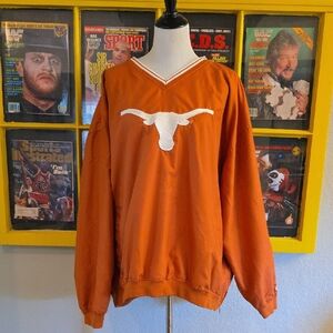 Pro Player Burnt Orange and White Univeristy Of Texas V-Neck Pullover